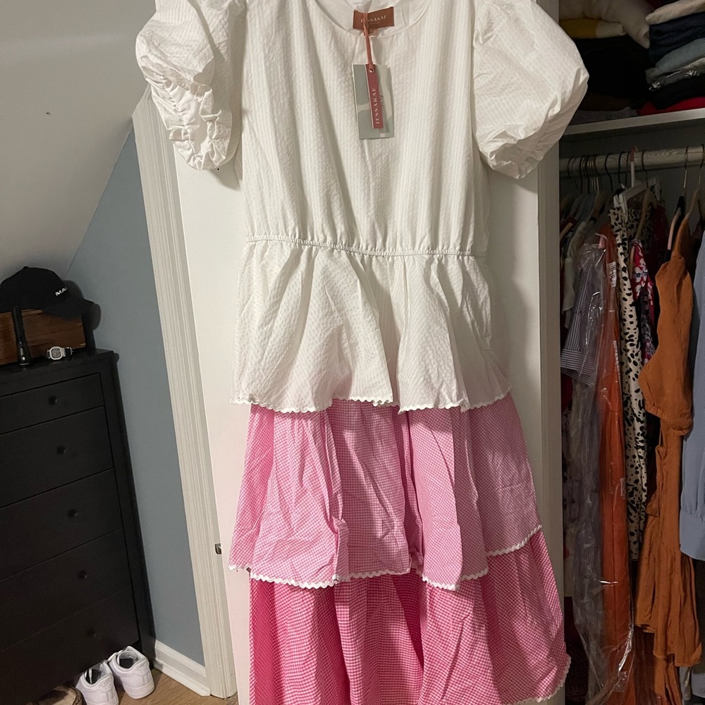 Jessakae Midi Ruffle Dress NWT